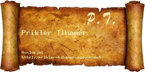 Prikler Tihamér névjegykártya